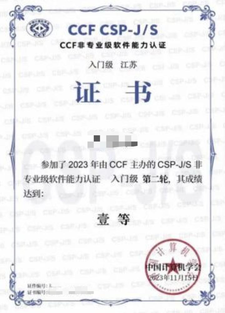 CCF-CSP 软件能力认证